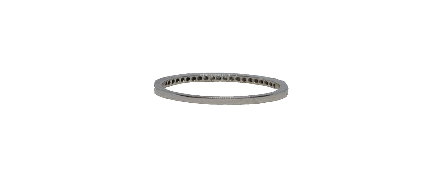 9ct White gold cubic zirconia claw setting eternity band