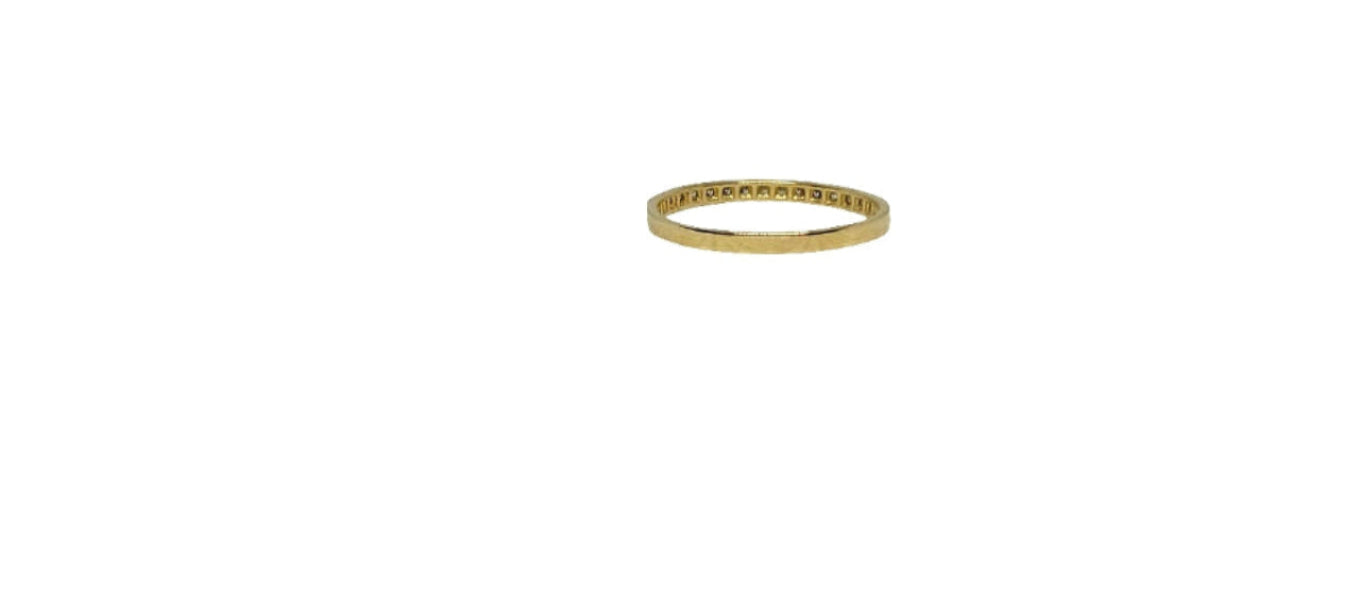 9ct Yellow gold lab diamond claw set eternity band
