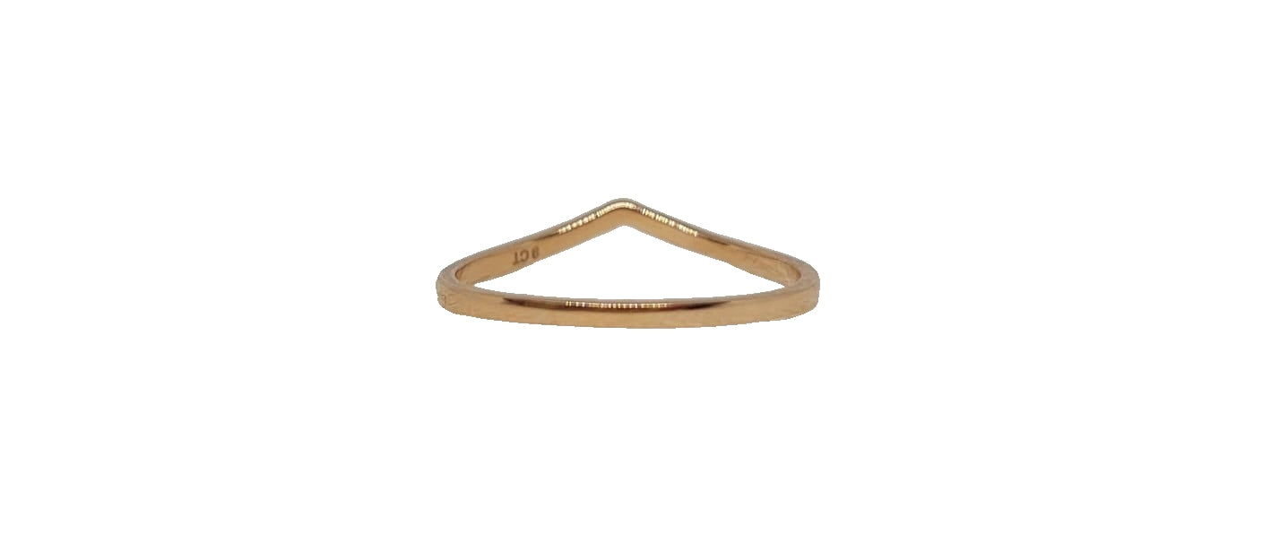 9ct Rose gold plain V-shape eternity band