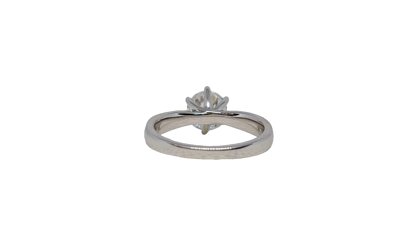 Sterling silver 18ct rhodium plating round cut moissanite double row cubic zirconia shank ring