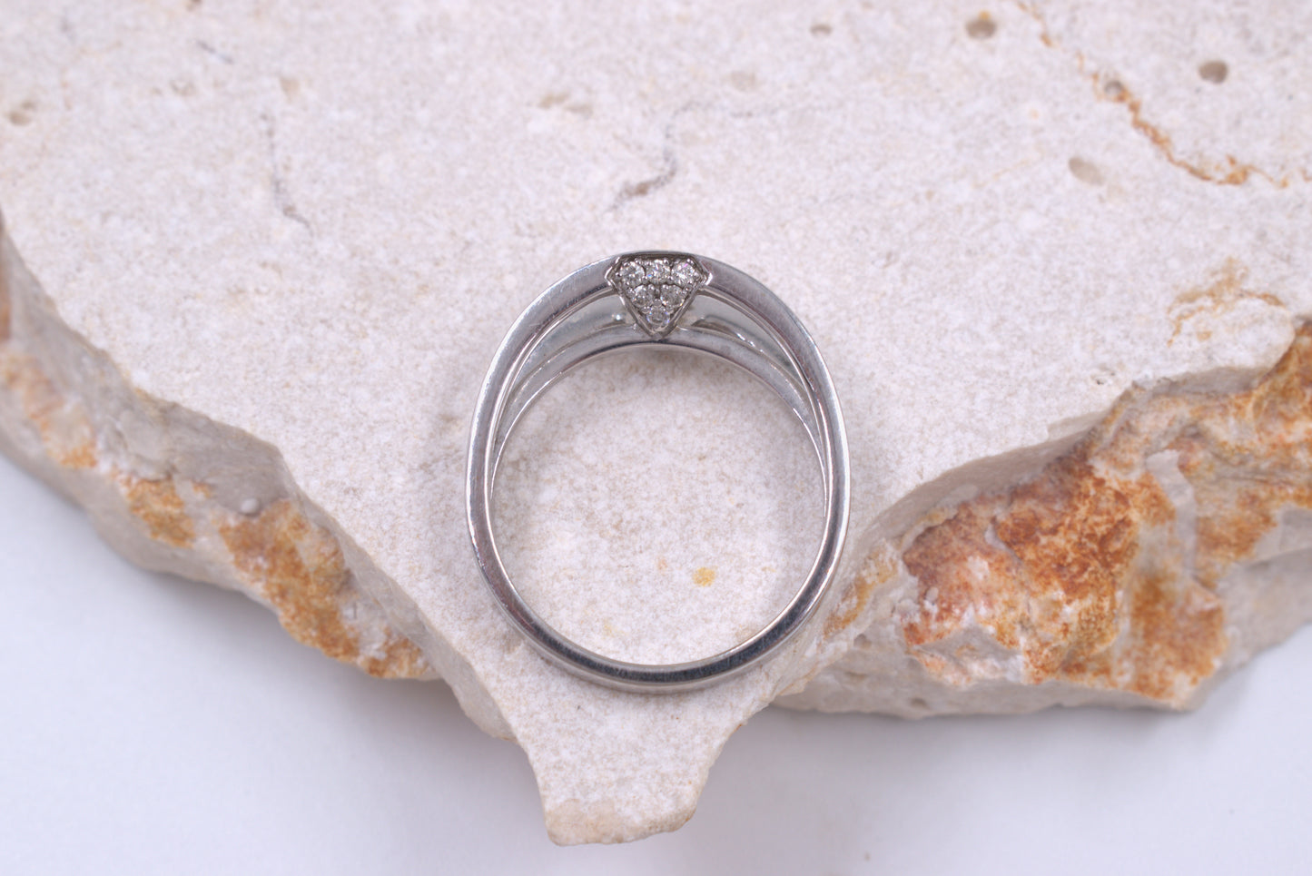 9ct White Gold tension set Diamond Ring