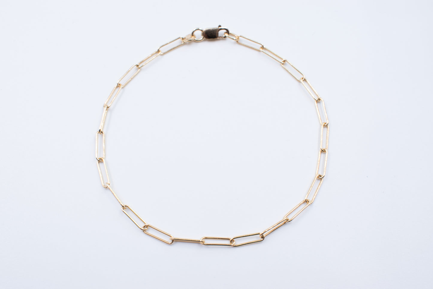 9ct Yellow Gold Paperclip Style Bracelet