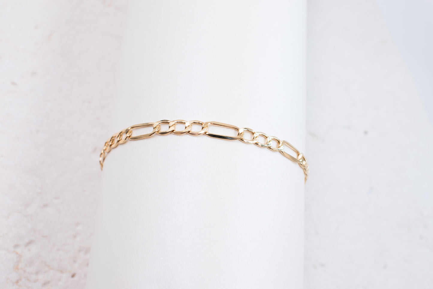 9ct Yellow Gold Figaro Bracelet