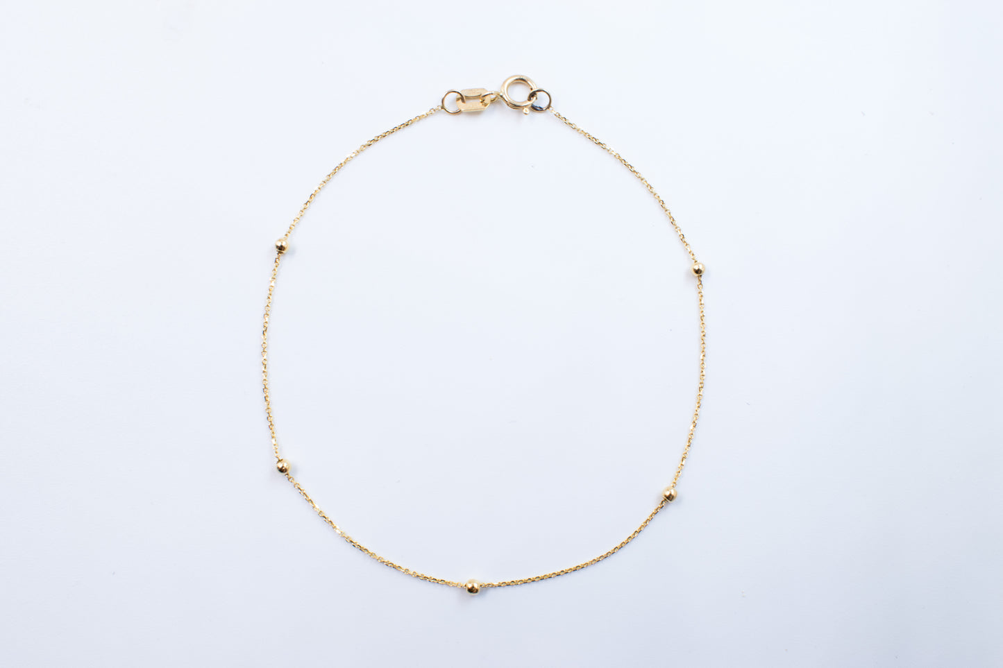 9ct Yellow Gold Fine Bracelet With Balls