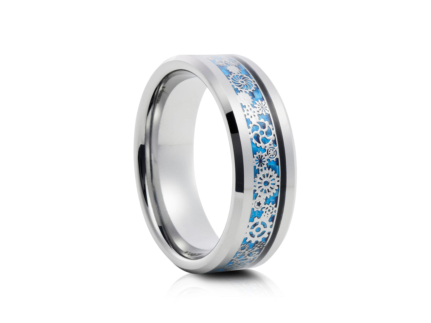 Grey tungsten with gear design