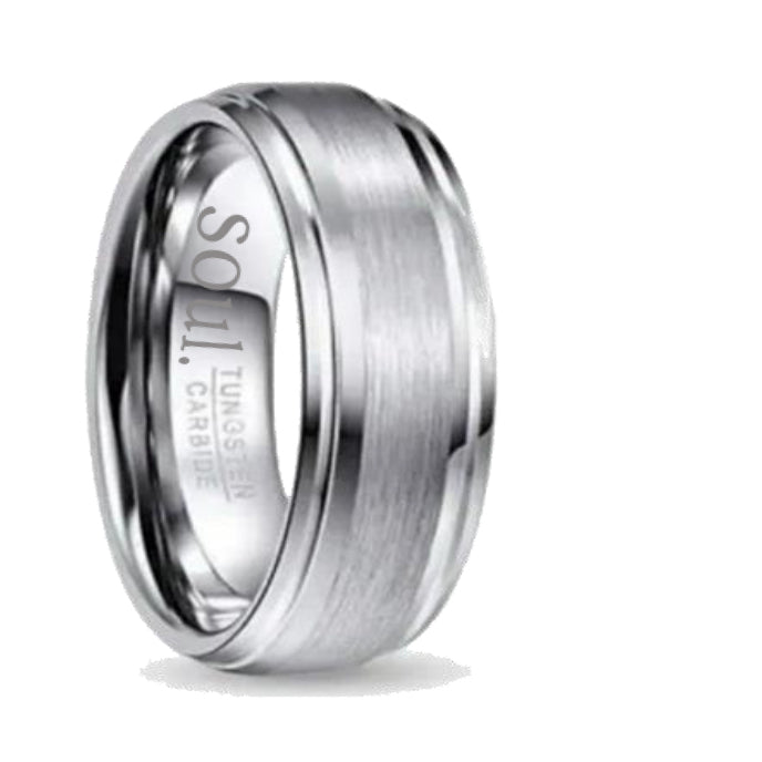 Grey tungsten ring