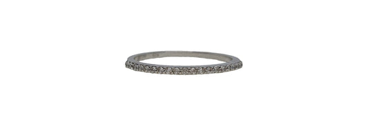 9ct White gold cubic zirconia claw setting eternity band