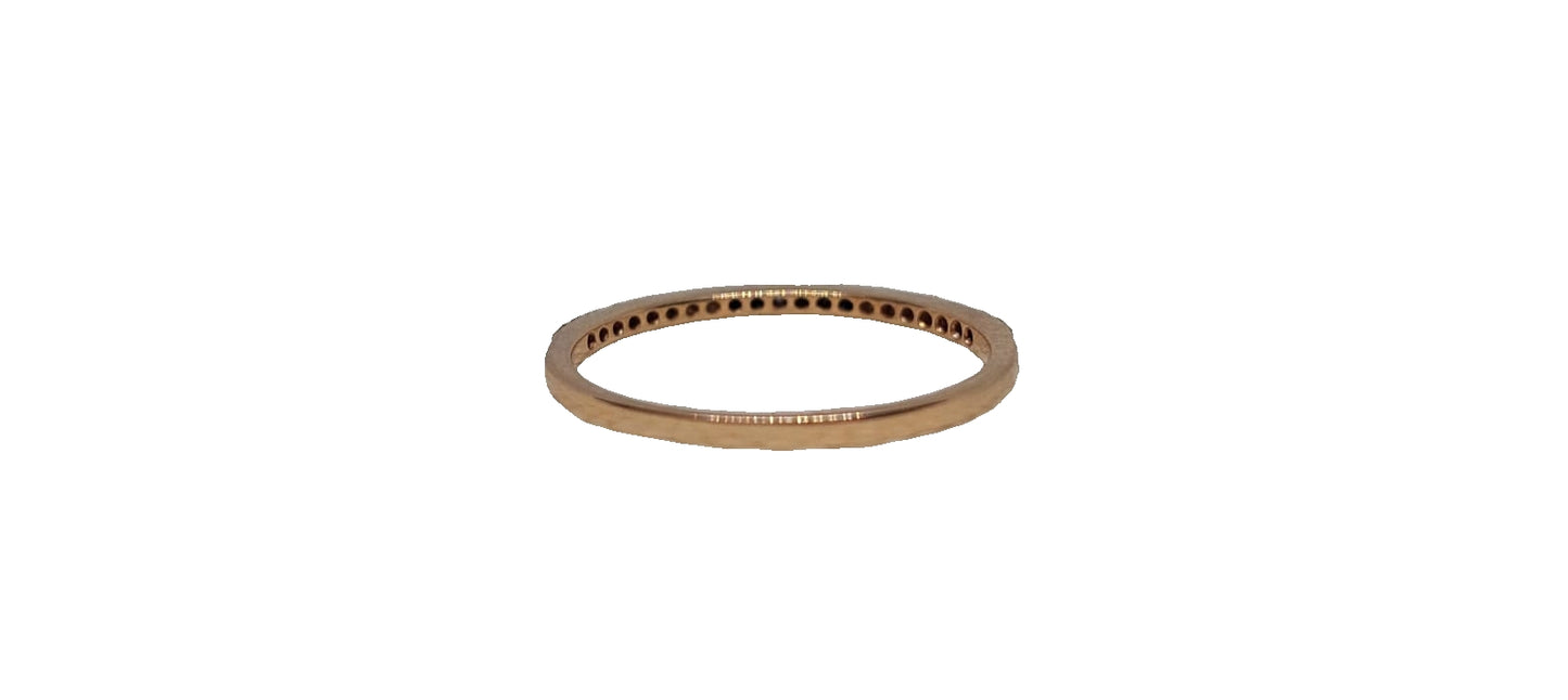 9ct Rose gold cubic zirconia claw setting eternity band