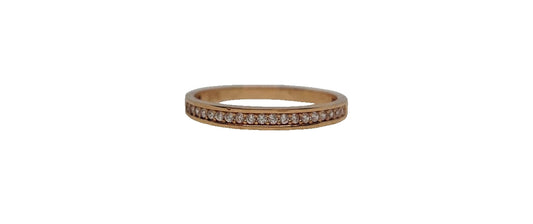9ct Rose gold round cubic zirconia channel setting eternity band