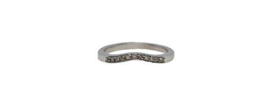 9ct White Gold curved diamond claw setting eternity band