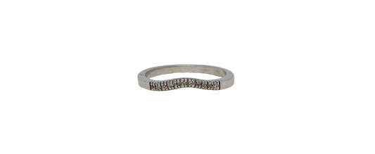 9ct White Gold curved diamond claw setting eternity band