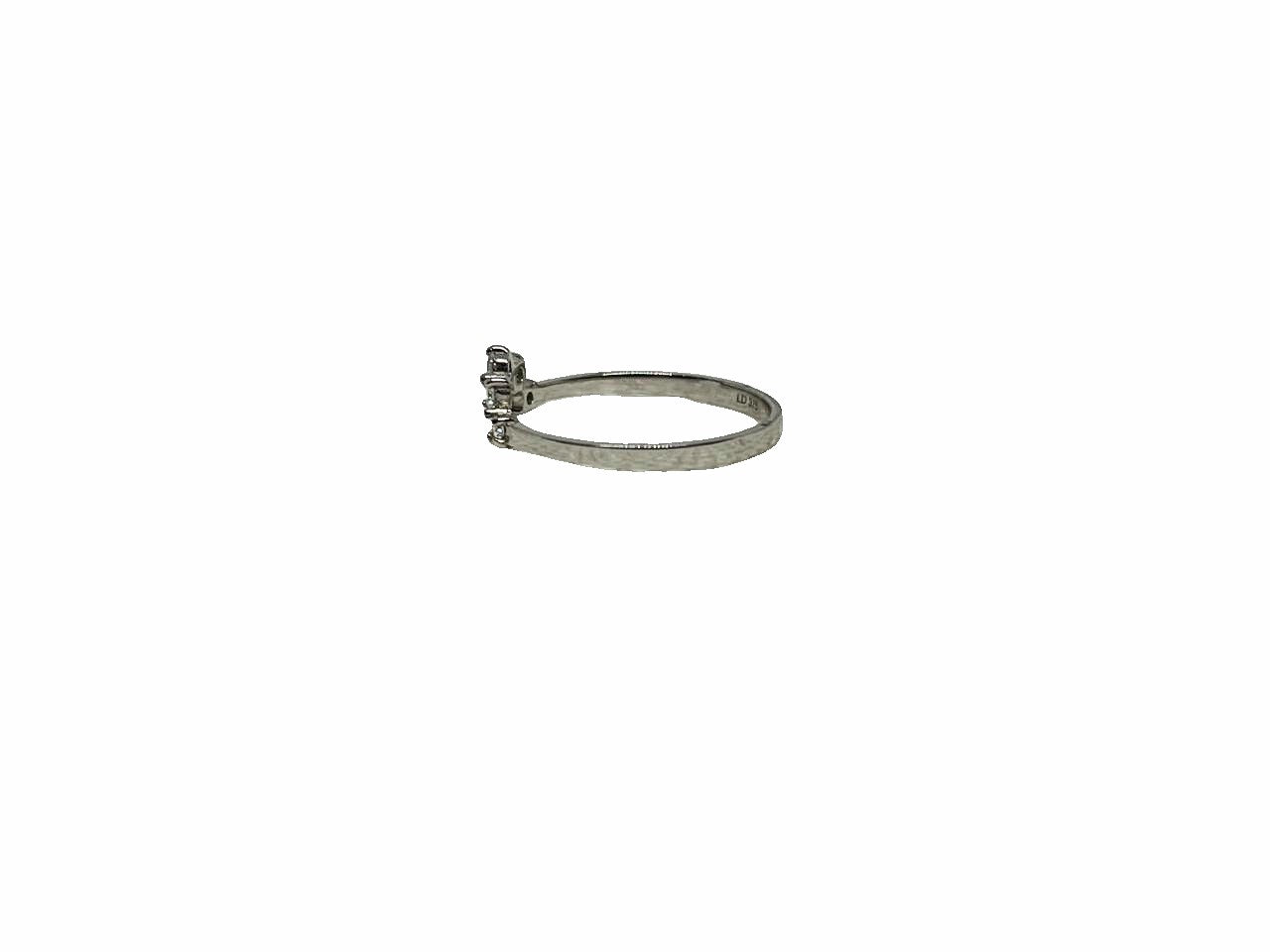 9ct White gold curved 5 stone lab diamond eternity band