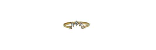 9ct Yellow gold curved 5 stone lab diamond eternity band