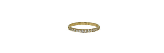 9ct Yellow gold lab diamond claw set eternity band