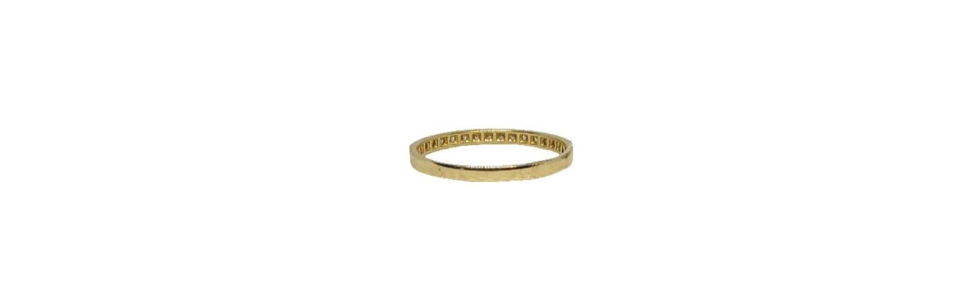 9ct Yellow gold lab diamond claw set eternity band
