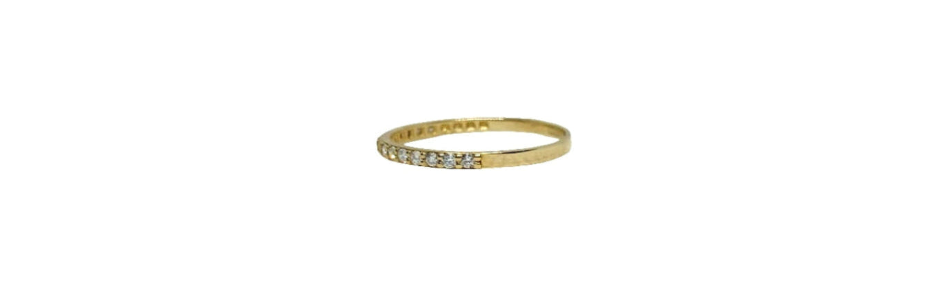 9ct Yellow gold lab diamond claw set eternity band