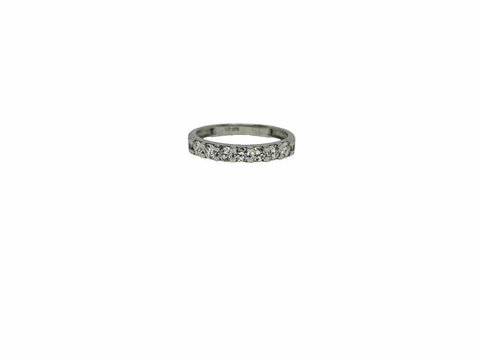 9ct White gold lab diamond claw set eternity band