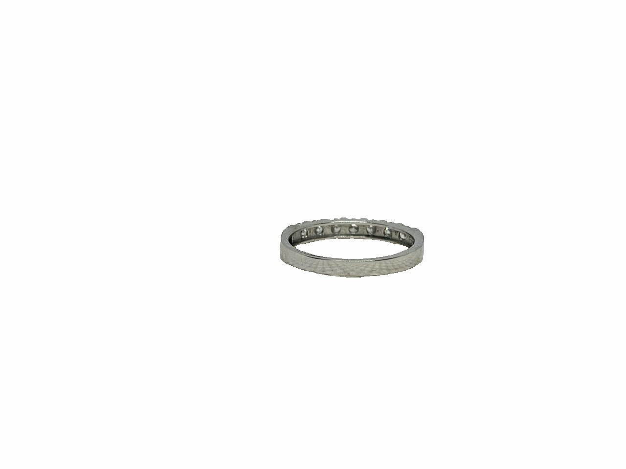 9ct White gold lab diamond claw set eternity band