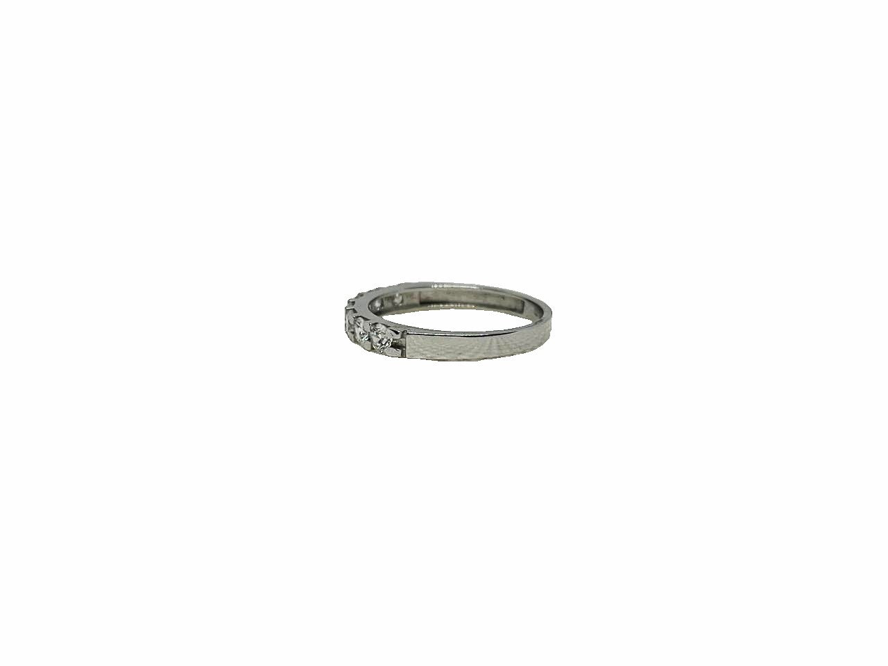9ct White gold lab diamond claw set eternity band