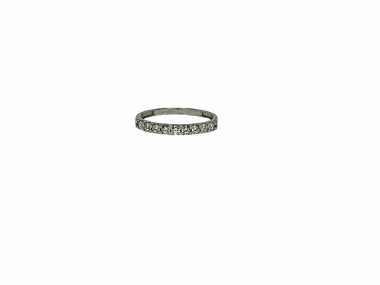 9ct White gold lab diamond claw set eternity band