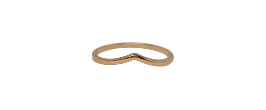 9ct Rose gold plain V-shape eternity band