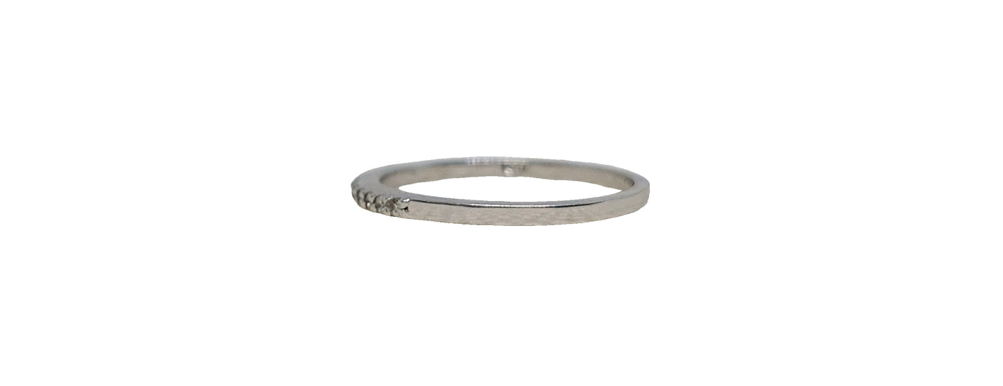 9ct White Gold claw set diamond eternity band