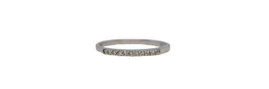 9ct White Gold claw set diamond eternity band