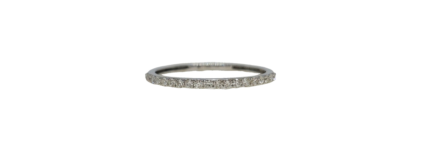 18ct White Gold claw set diamond eternity band