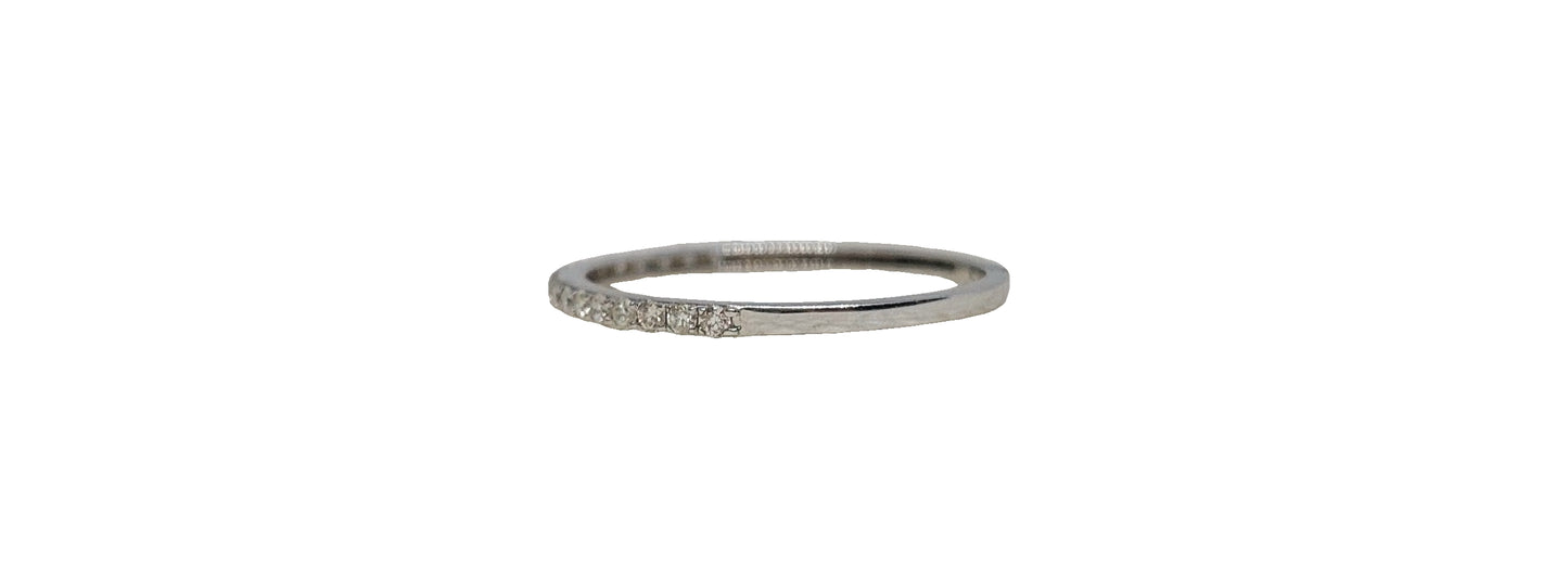 18ct White Gold claw set diamond eternity band
