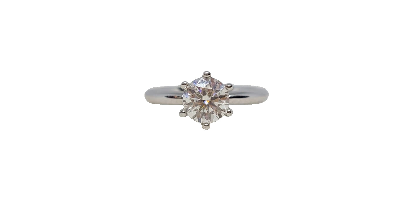 Sterling silver 18ct rhodium plating round cut moissanite solitaire plain shank ring