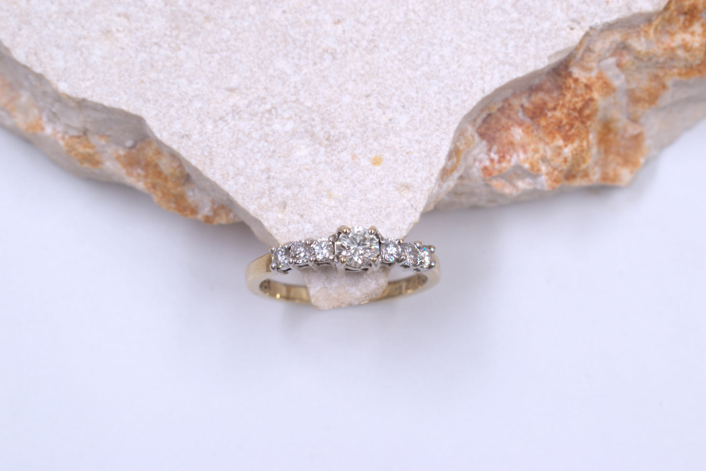 9ct Yellow Gold five stone Diamond Ring