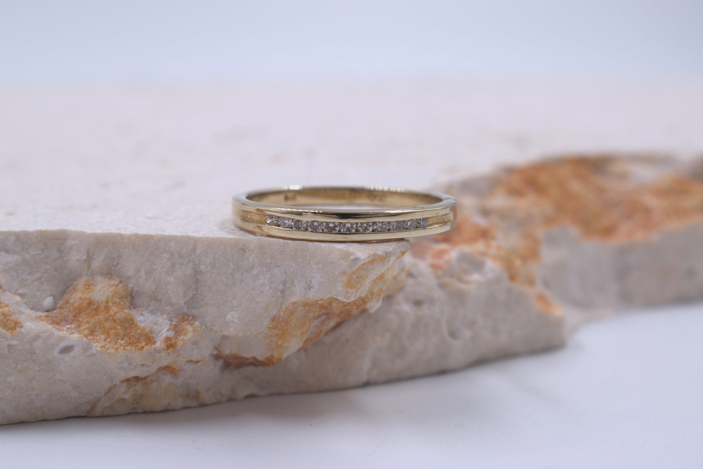 9ct Yellow Gold Channel set Diamond Eternity ring