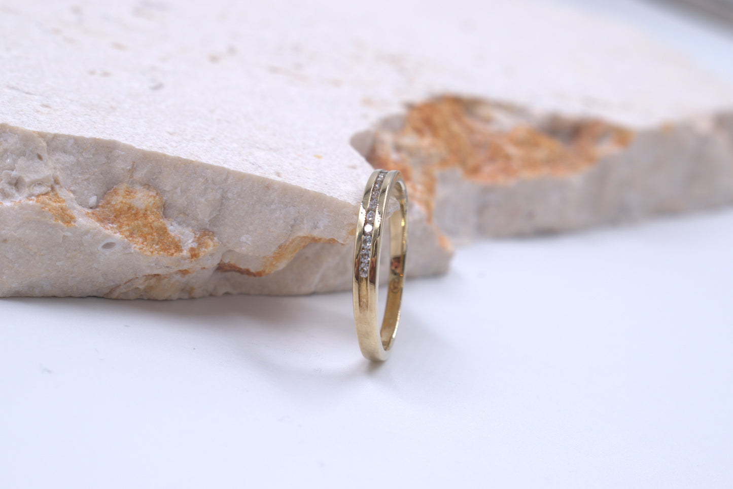 9ct Yellow Gold Channel set Diamond Eternity ring