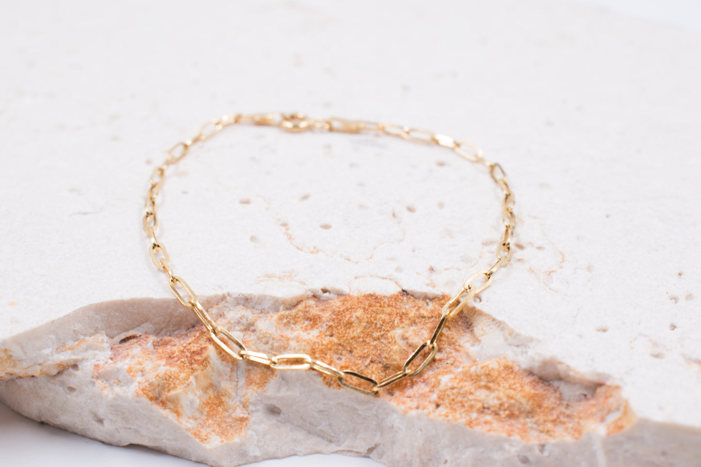 9ct Yellow Gold Paperclip Bracelet