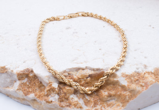 9ct Yellow Gold Rope Bracelet
