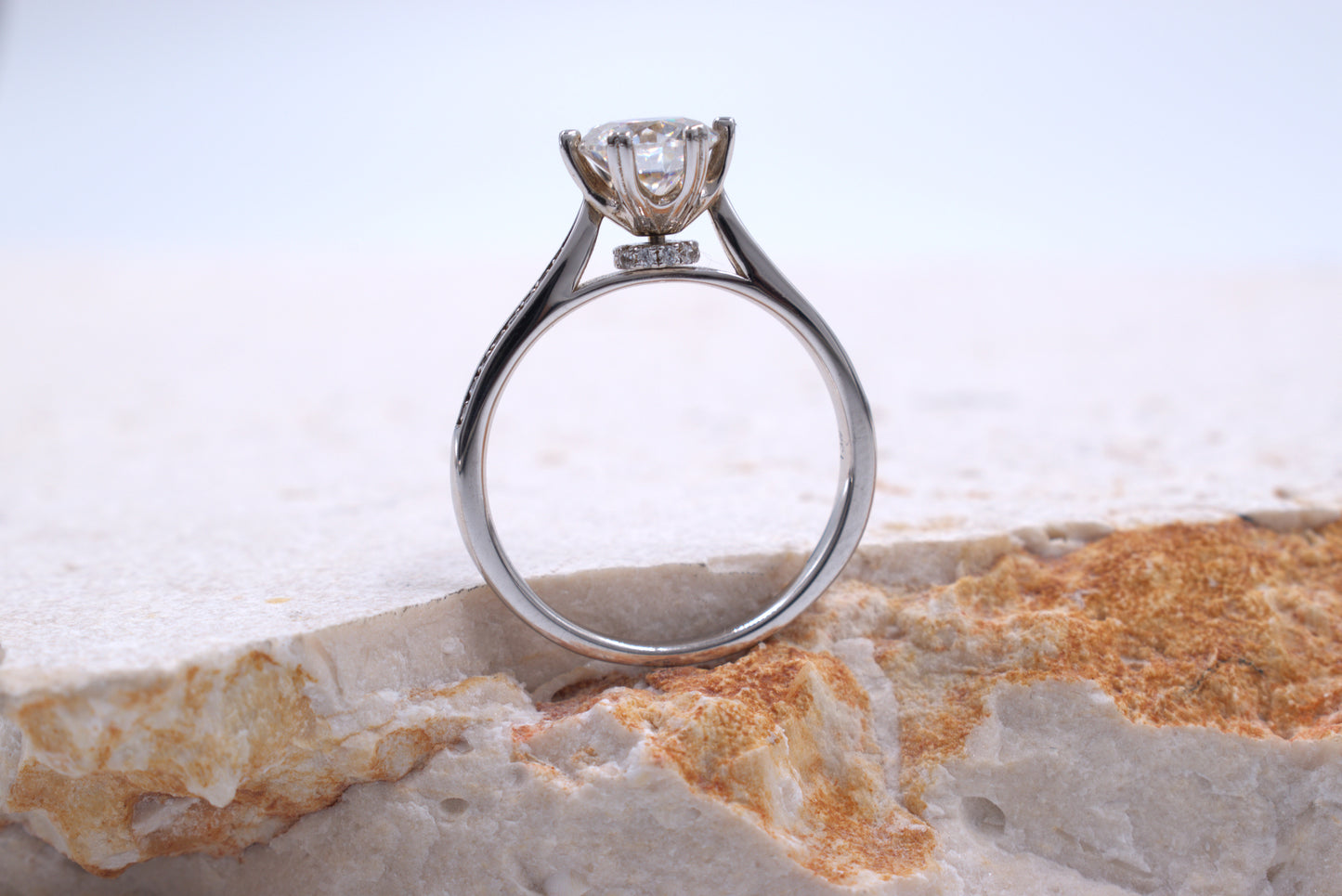 Sterling Silver Round Moissanite