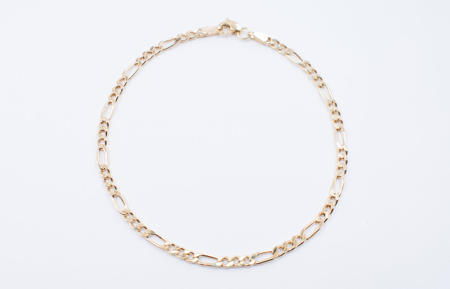 9ct Yellow Gold Figaro Bracelet