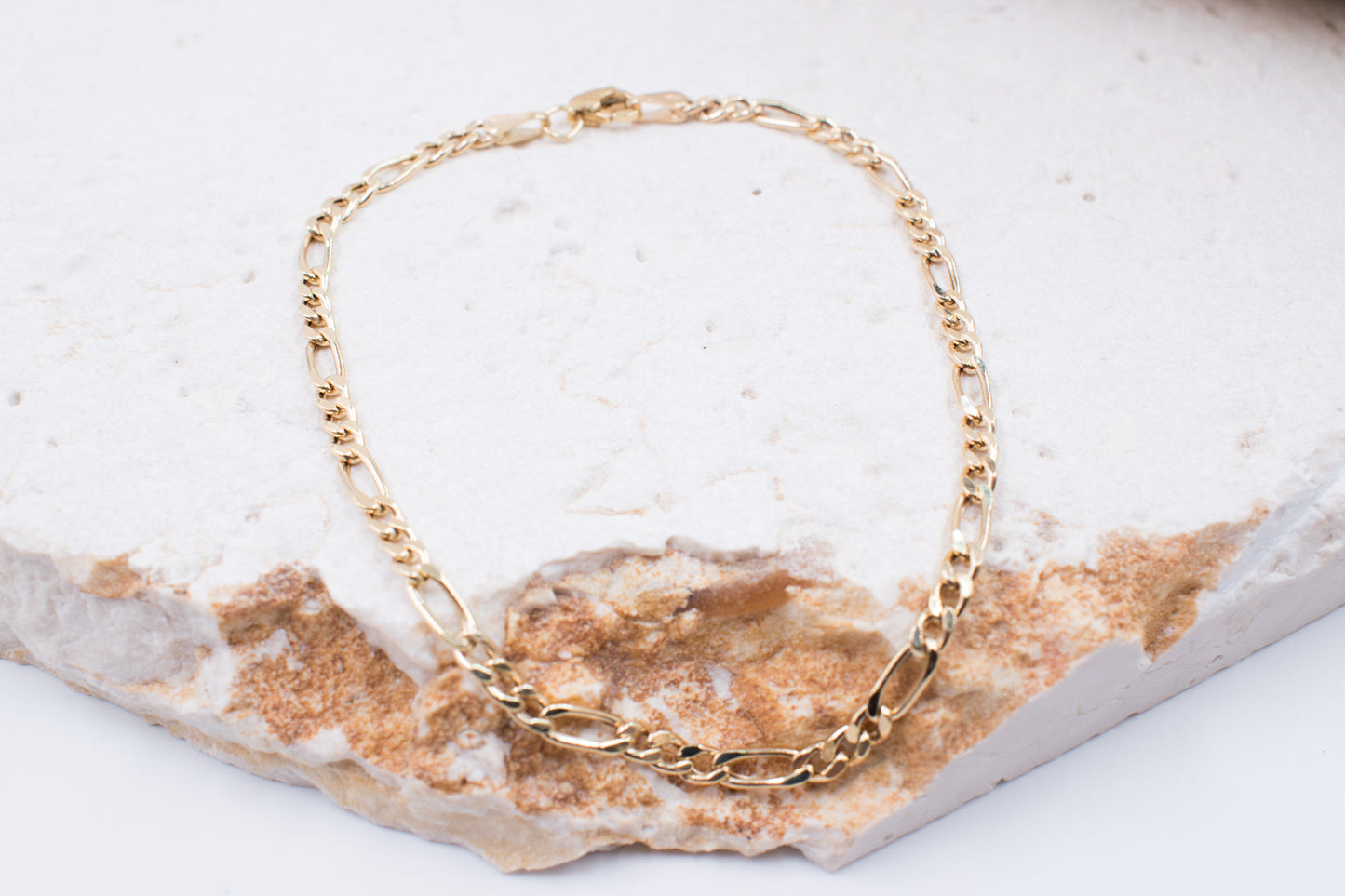 9ct Yellow Gold Figaro Bracelet