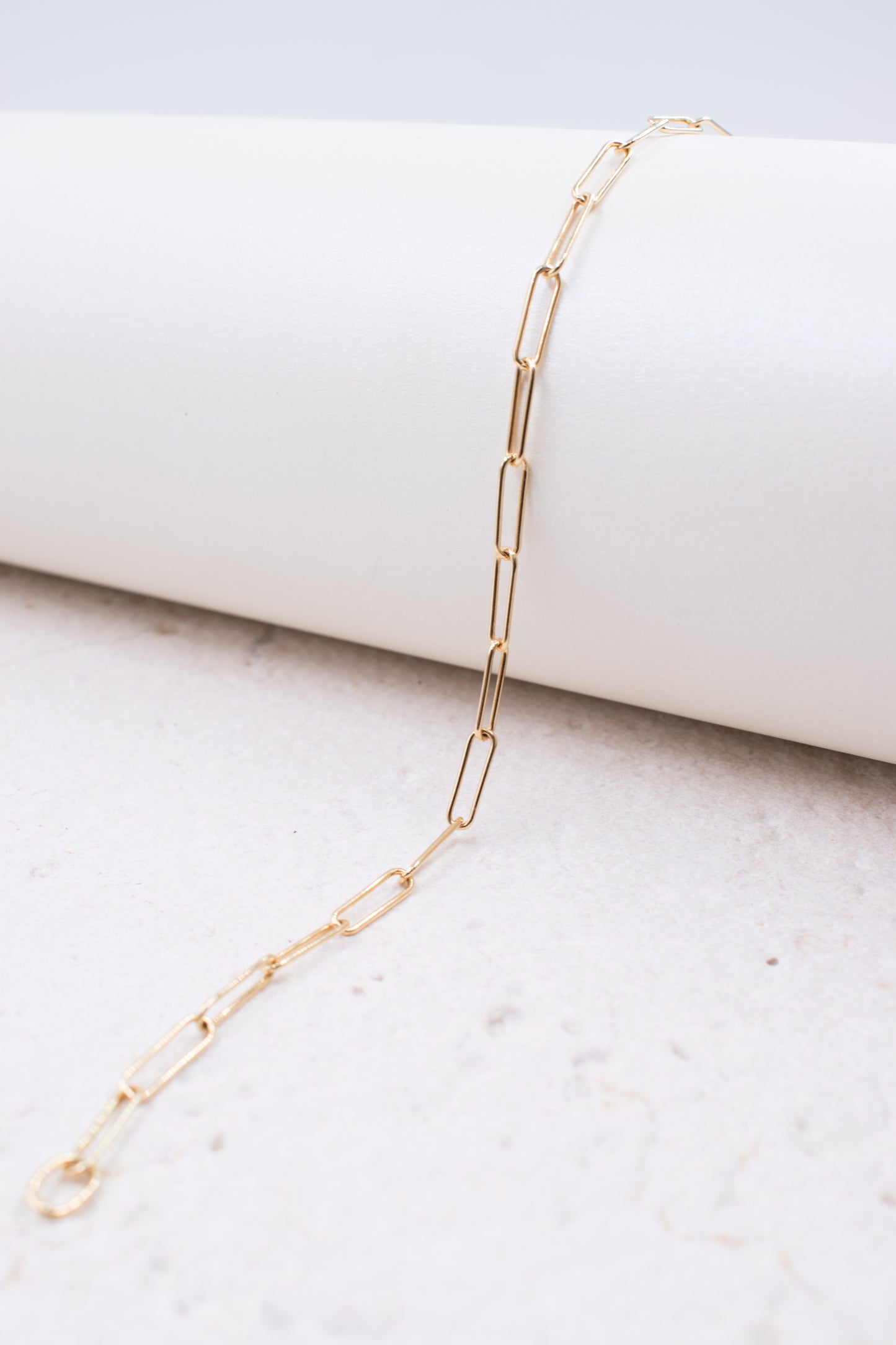 9ct Yellow Gold Paperclip Style Bracelet