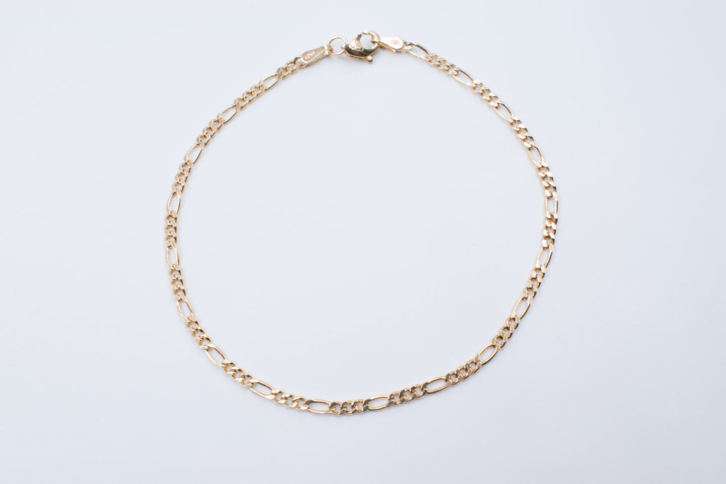 9ct Yellow Gold Figaro Bracelet