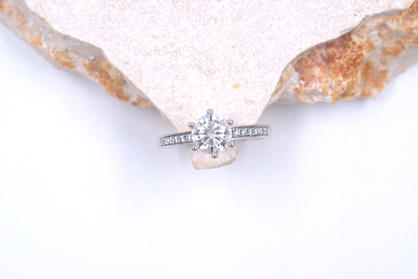 Steling Silver Moissanite Ring