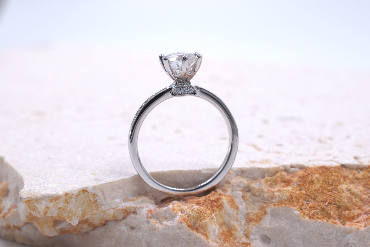 Steling Silver Moissanite Ring