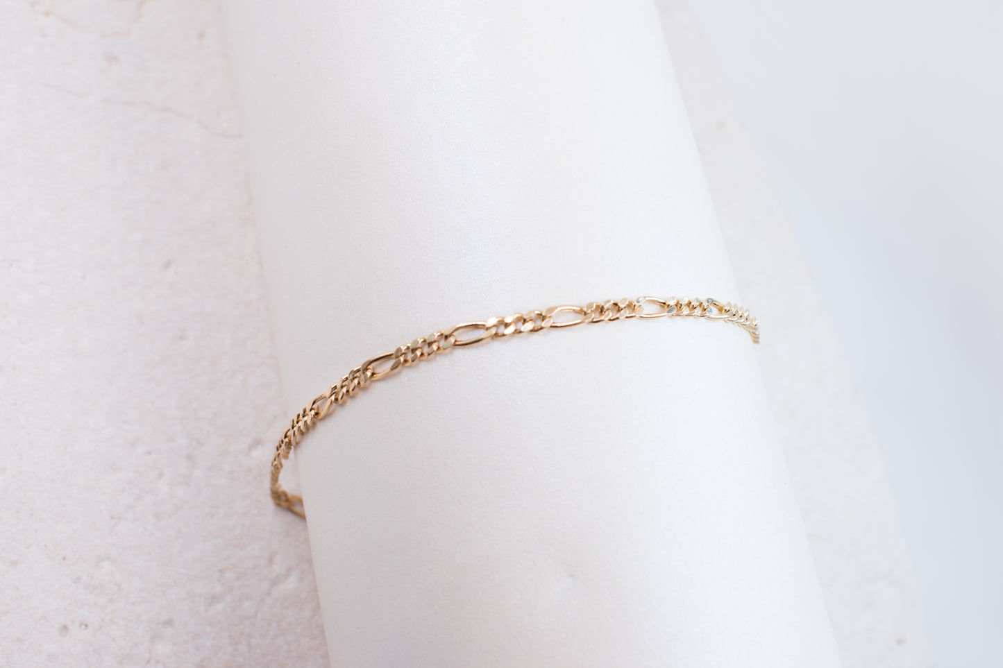 9ct Yellow Gold Figaro Bracelet