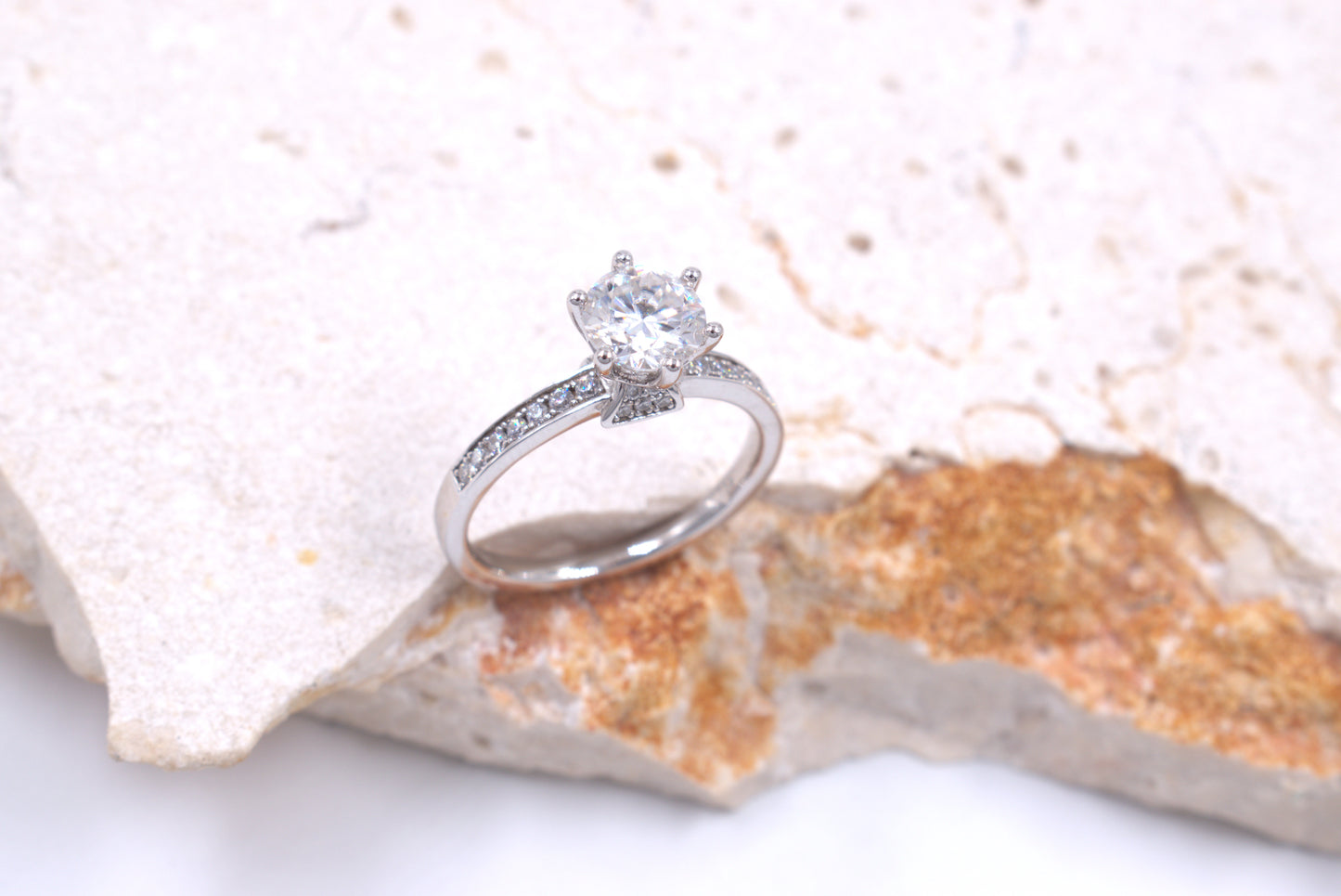 Steling Silver Moissanite Ring