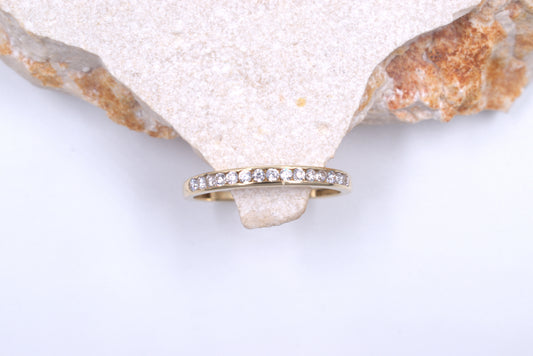 9ct Yellow Gold Channel Set Eternity Ring