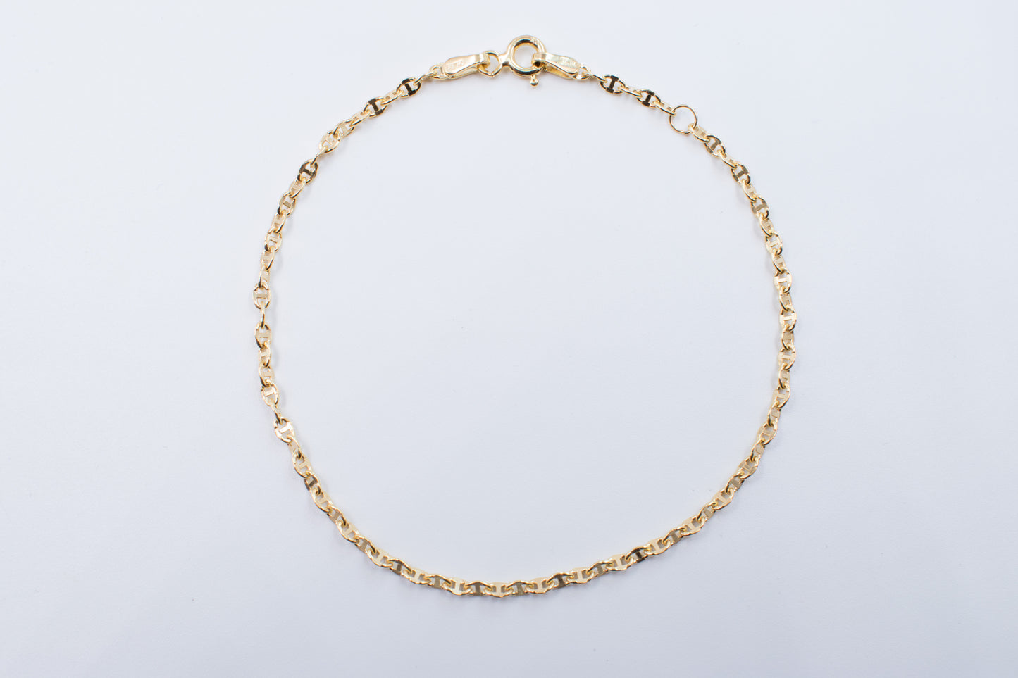 9ct Yellow Gold Marina Link Bracelet