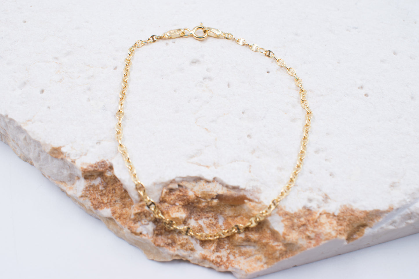 9ct Yellow Gold Marina Link Bracelet
