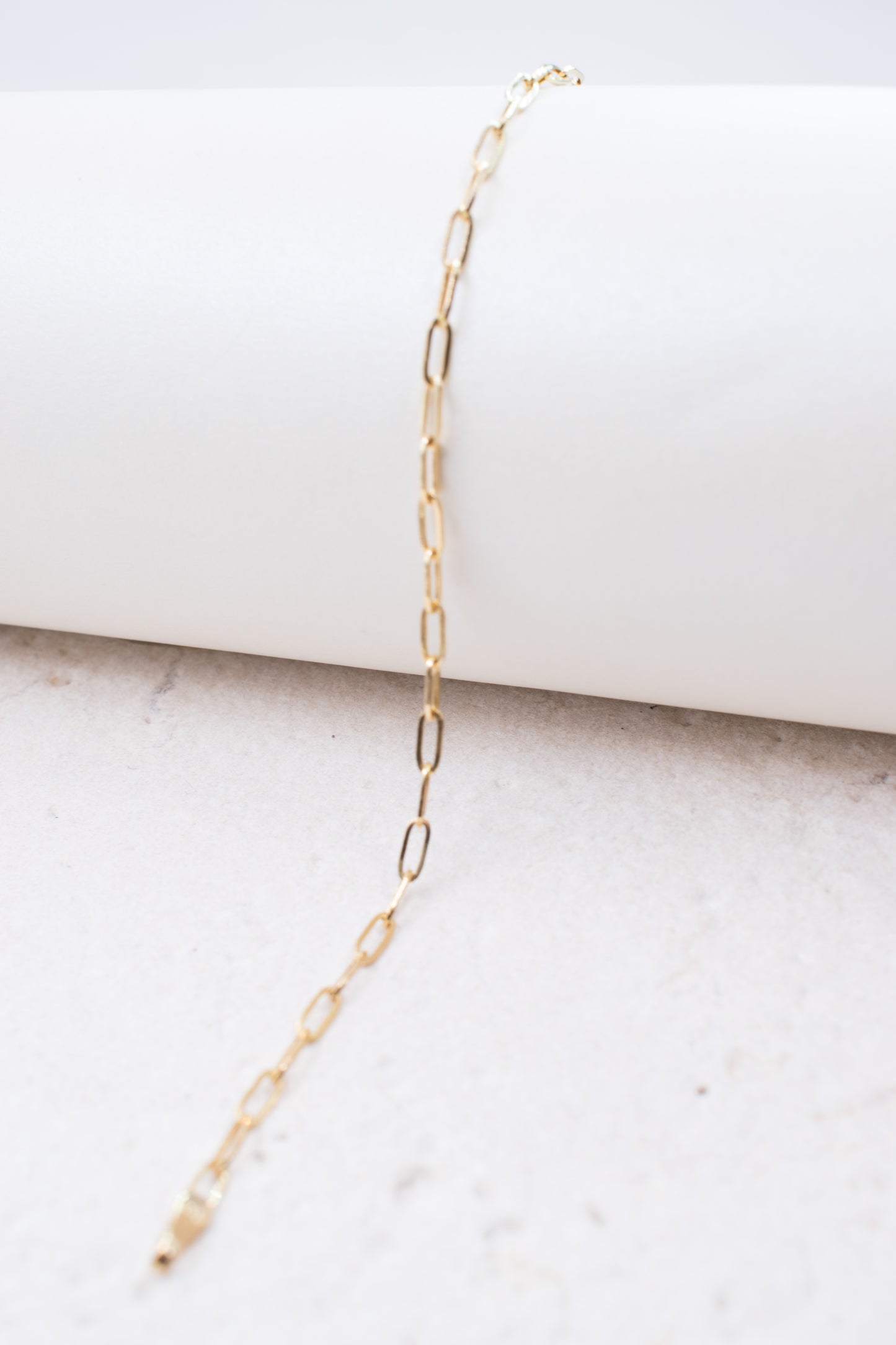 9ct Yellow Gold Paperclip Bracelet