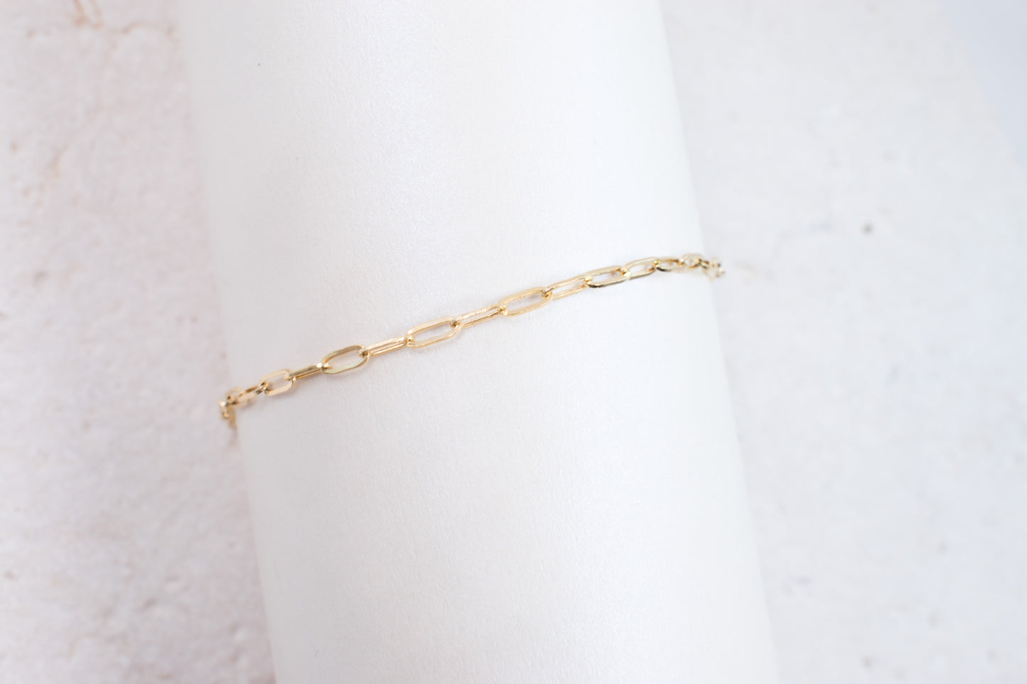 9ct Yellow Gold Paperclip Bracelet
