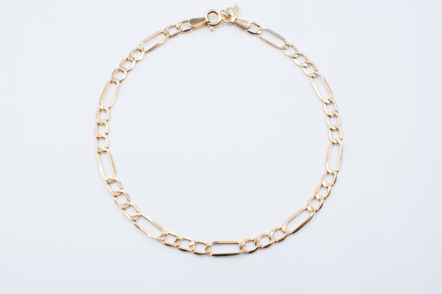 9ct Yellow Gold Figaro Bracelet